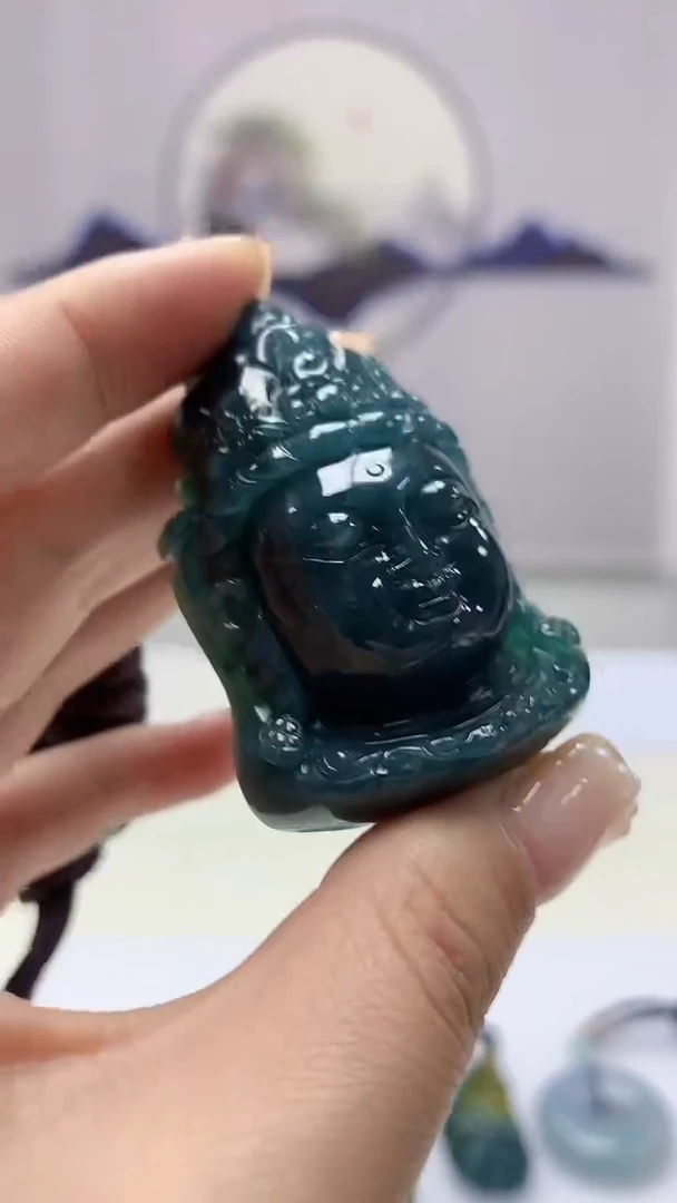 【闪购商品】定制翡翠未镶嵌4902ms-毛货151观音