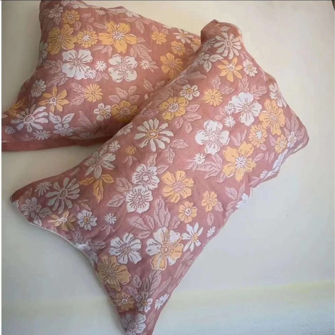 52x78cm亲肤柔软透气吸汗高档轻奢 家用成人家用一对大枕巾棉枕巾