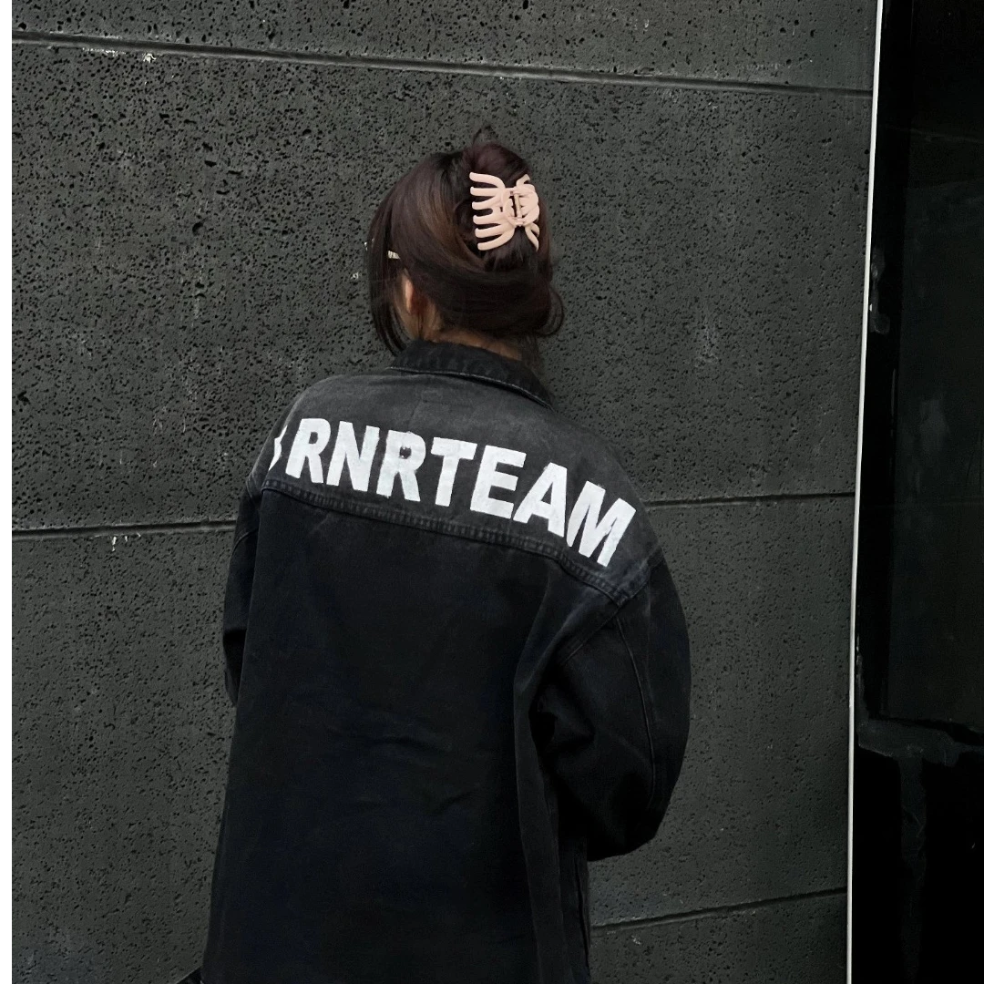 【PC】潮牌BRNR正品水洗做旧牛仔外套 男女同款