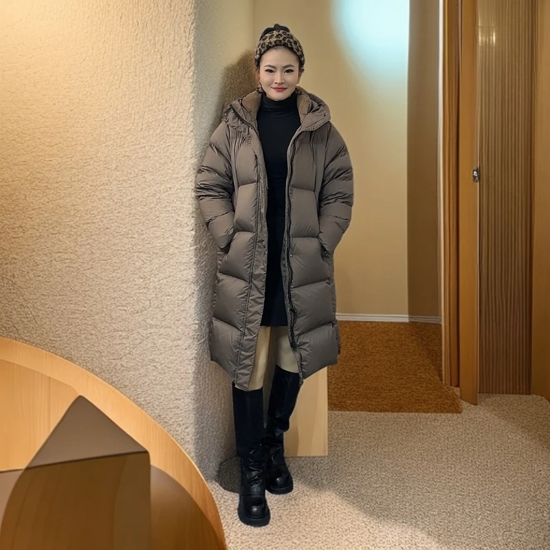 （冰川极寒-40°120mc）95白鹅绒服长款保暖超强防风羽绒服男女同款