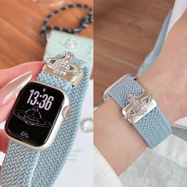 西太后土星扣iwatch10表带编织适用s9苹果手表applewatch87SE磁吸