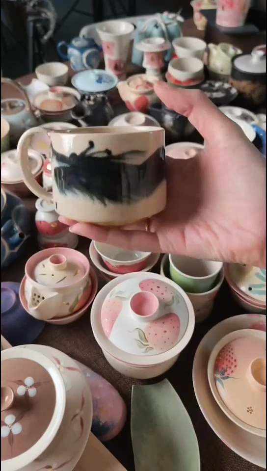 超级好看的游龙咖啡杯