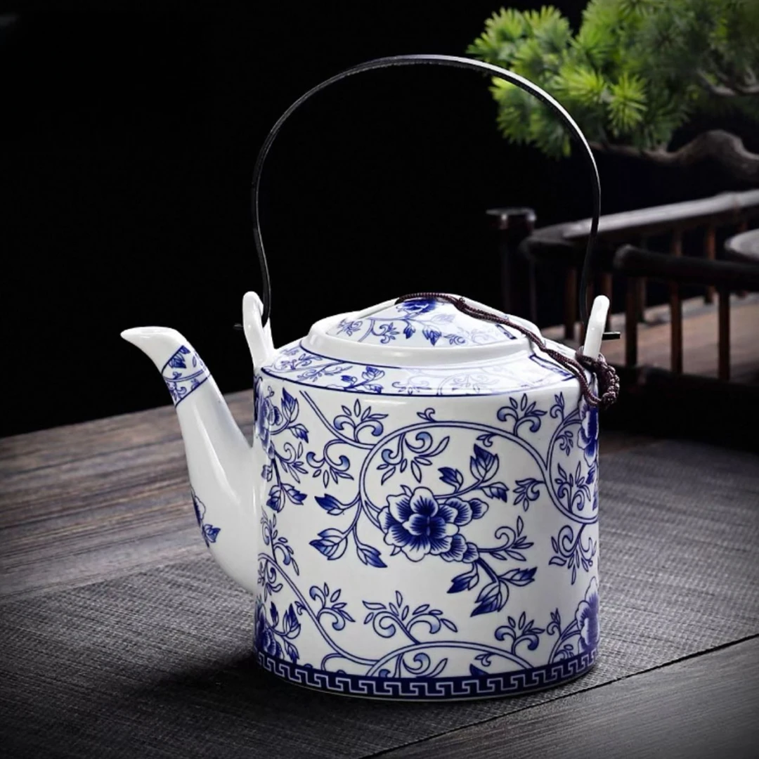 青花瓷大容量提梁壶泡茶壶油茶壶ZH389