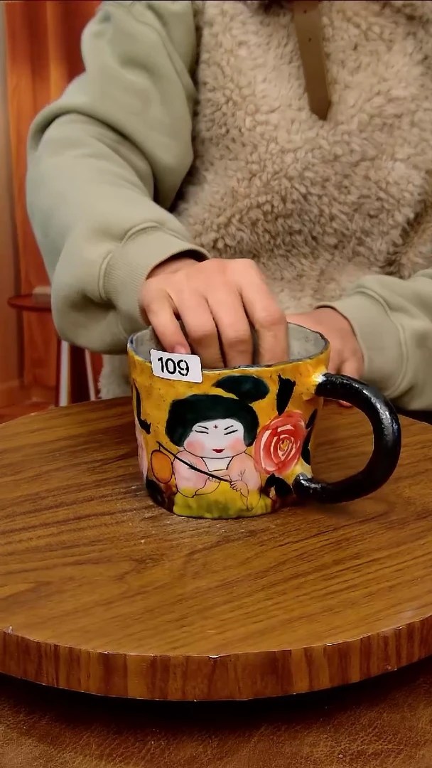 杯子陶景德镇手工手绘釉下彩陶瓷