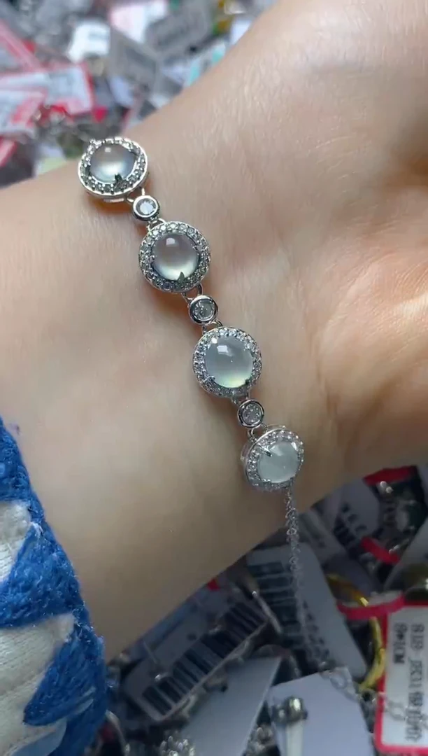 银S925镶嵌戒指翡翠百内无证书