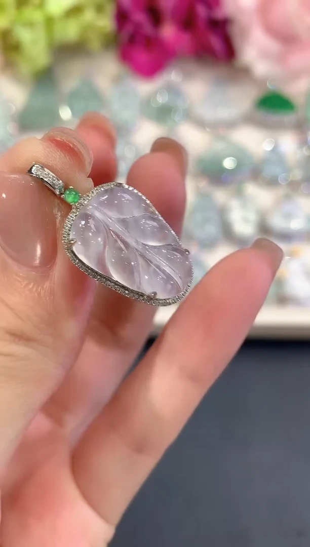 吊坠(不含链)18K金镶嵌翡翠q20多样性一件发货