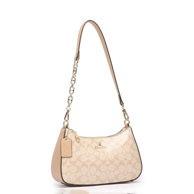 【C&R】时尚单肩斜挎法棍包BF-66388-1-奶茶色/24x7x15cm