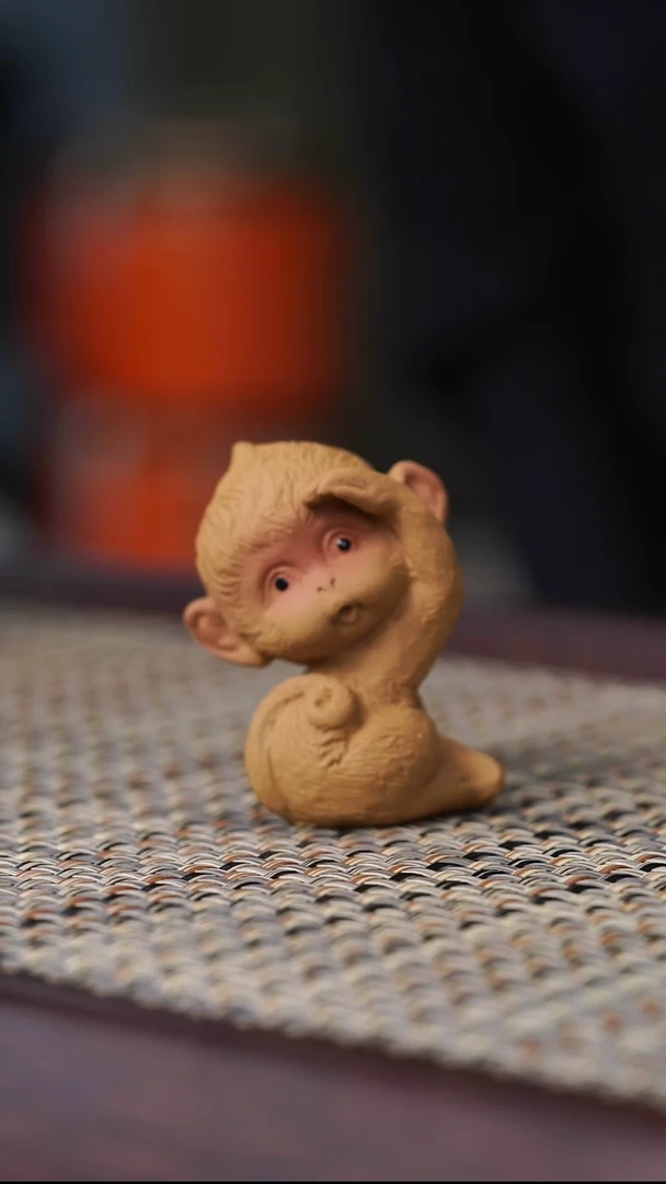 原矿茶宠猴子远眺