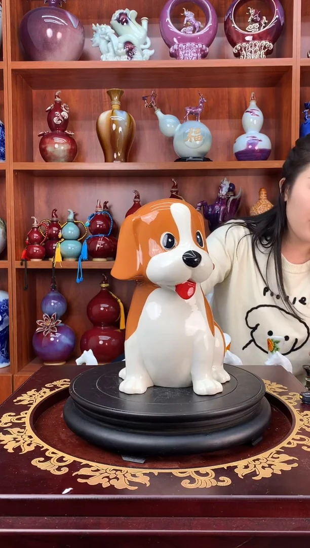 瓷3斤装卡通狗空酒坛