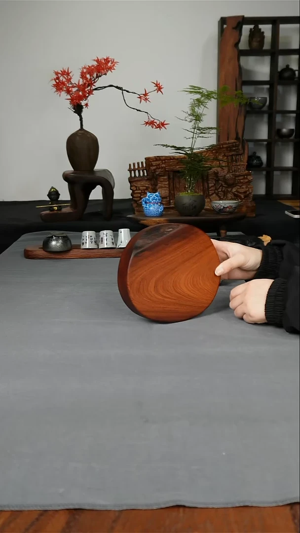 缅甸花梨木随形壶承