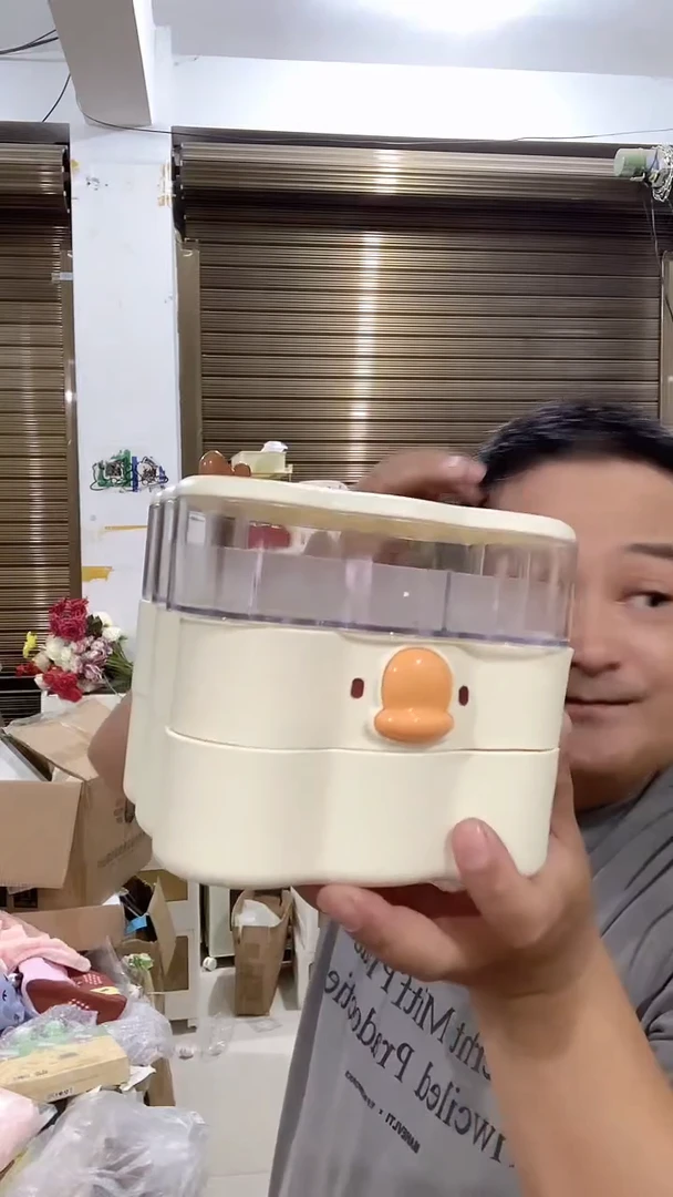 塑料福利特价小黄鸡旋转收纳