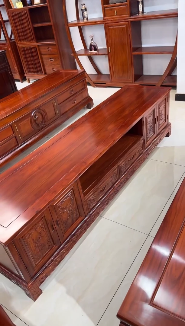 花梨木类家具2米电视柜刺猬紫檀