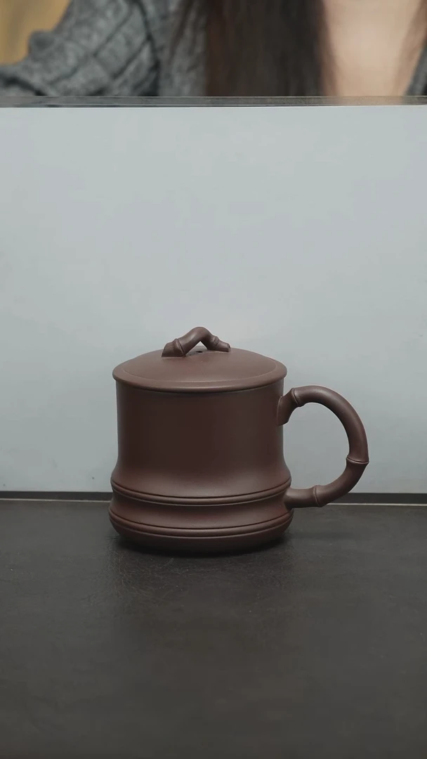【闪购商品】紫砂茶壶竹节紫砂盖杯