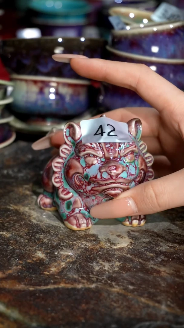 摆件精品窑变钧瓷茶器