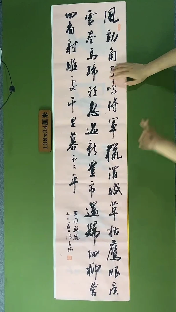 书法书法 张若鸿 尺寸138cm*34cm