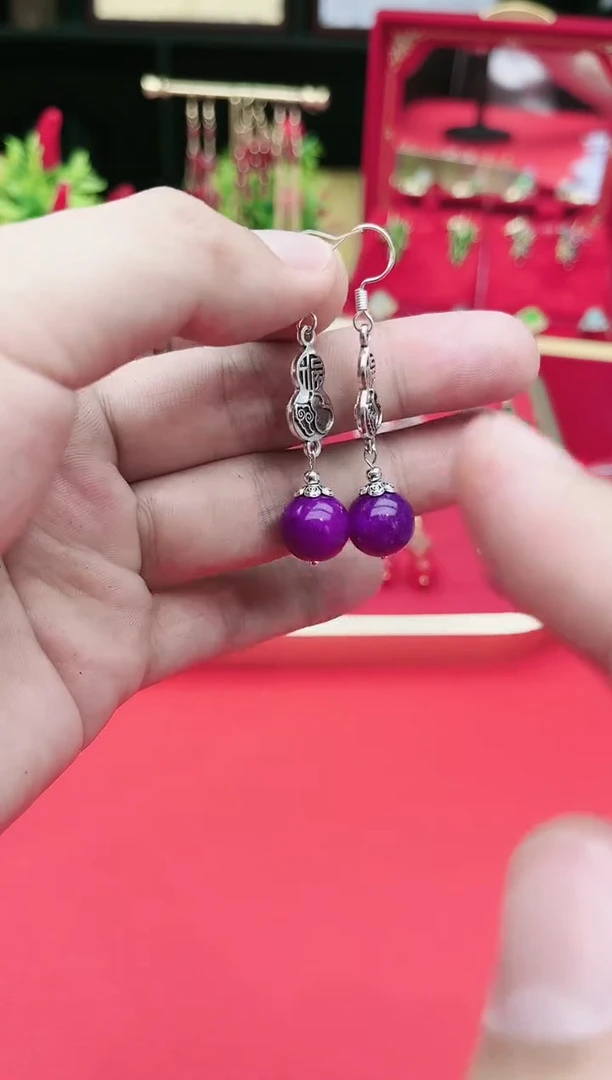 【闪购商品】玛瑙/玉髓耳钉银S925镶嵌232000