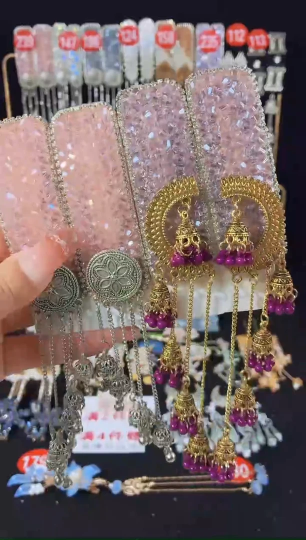 仿水晶铜合金53套装组合原创手工发夹