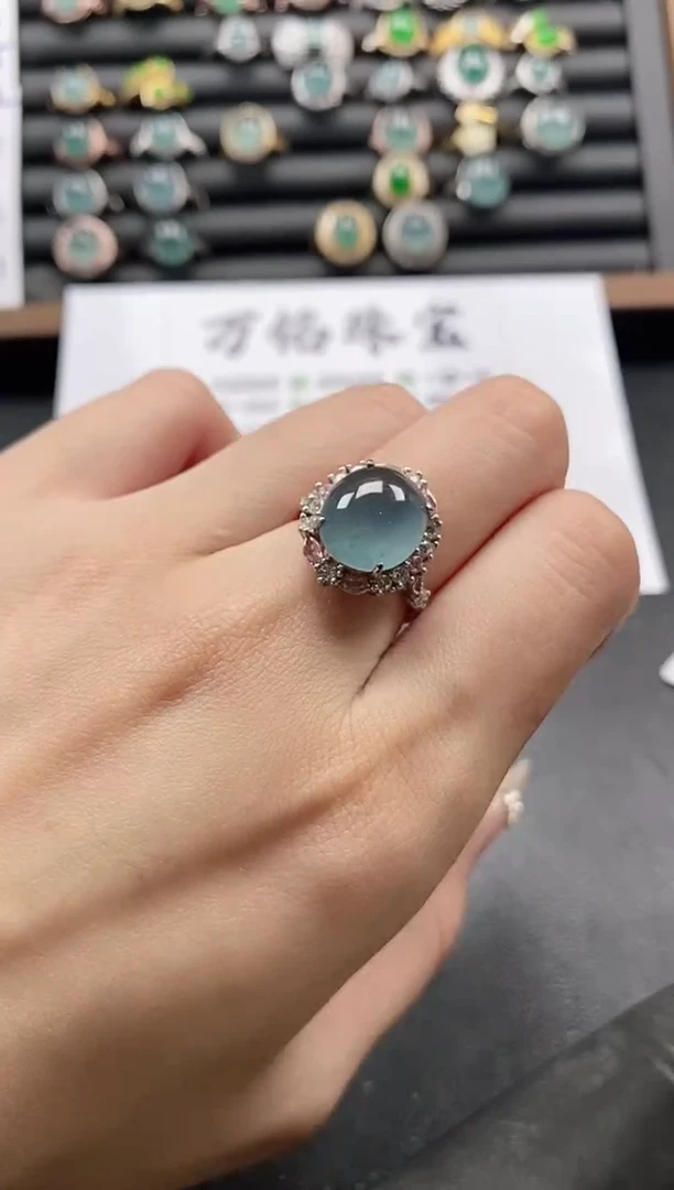 银S925镶嵌戒指翡翠515411