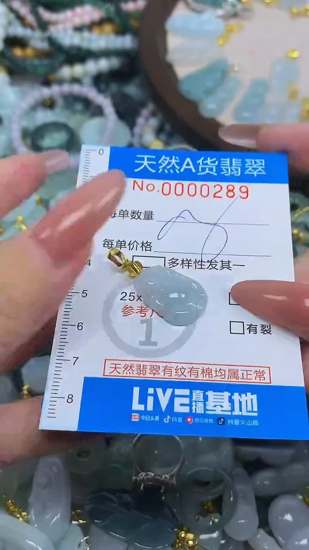 颈饰未镶嵌翡翠净货挂件-0289