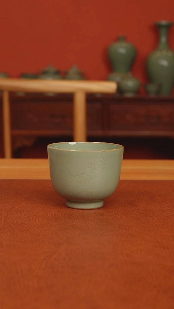 越窑秘色瓷梅花杯全品