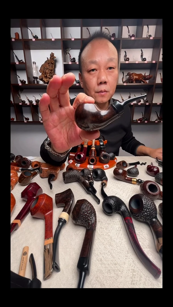 意大利石楠木手工打磨烟斗