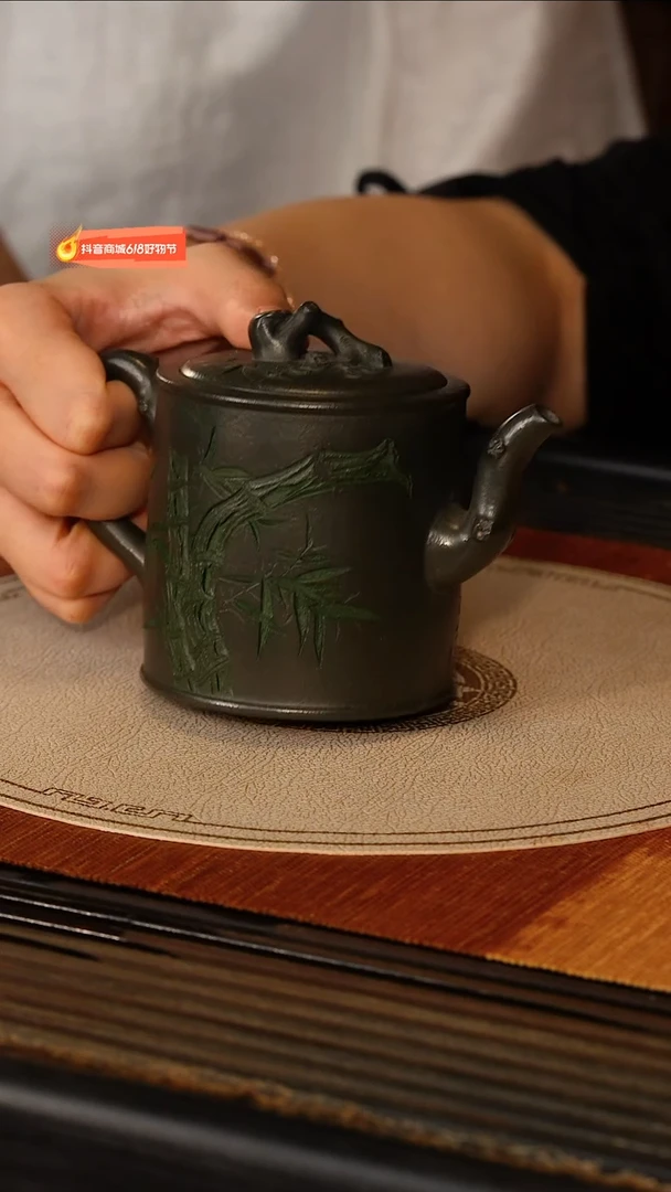 茶壶紫砂宜兴紫砂FJY 君子兰 君竹