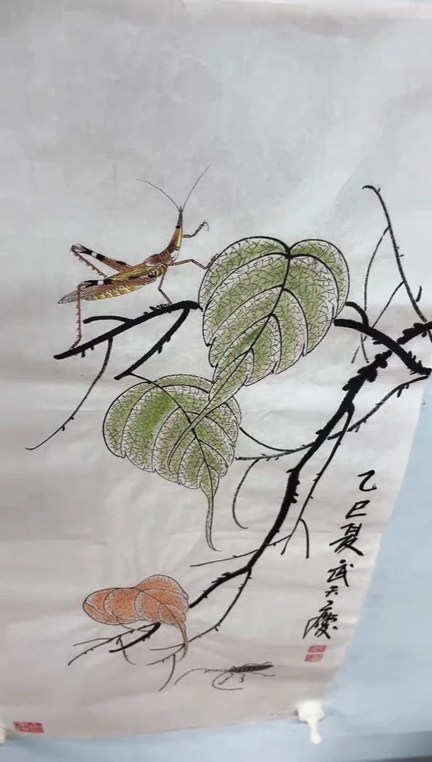 国画雪*武天庆贝叶昆虫