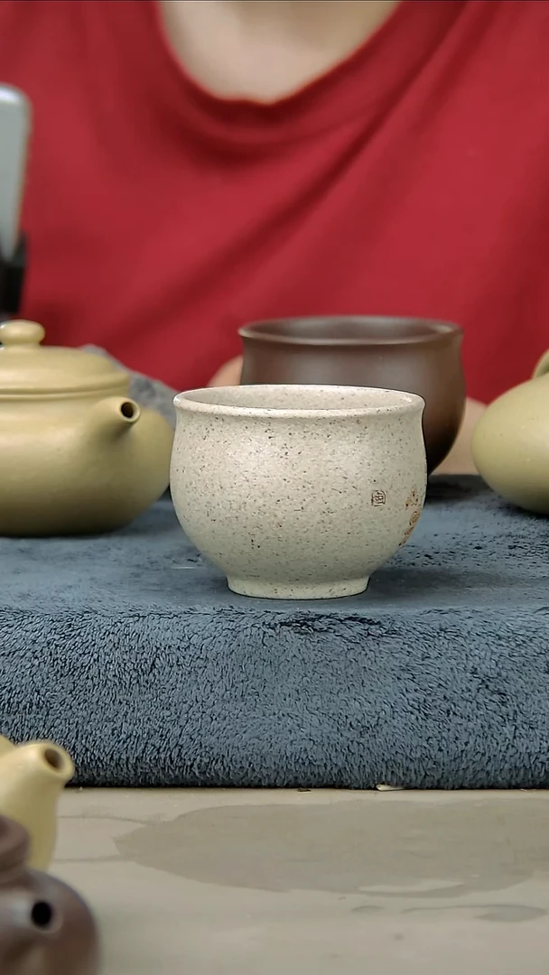 茶壶紫砂白玉段杯子100