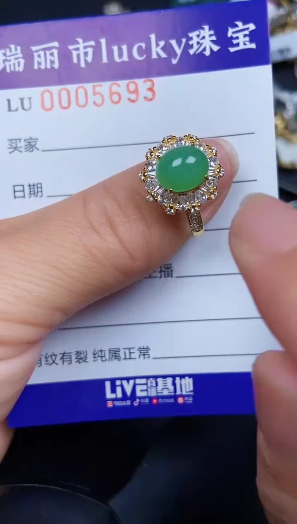 翡翠银S925镶嵌颈饰5693