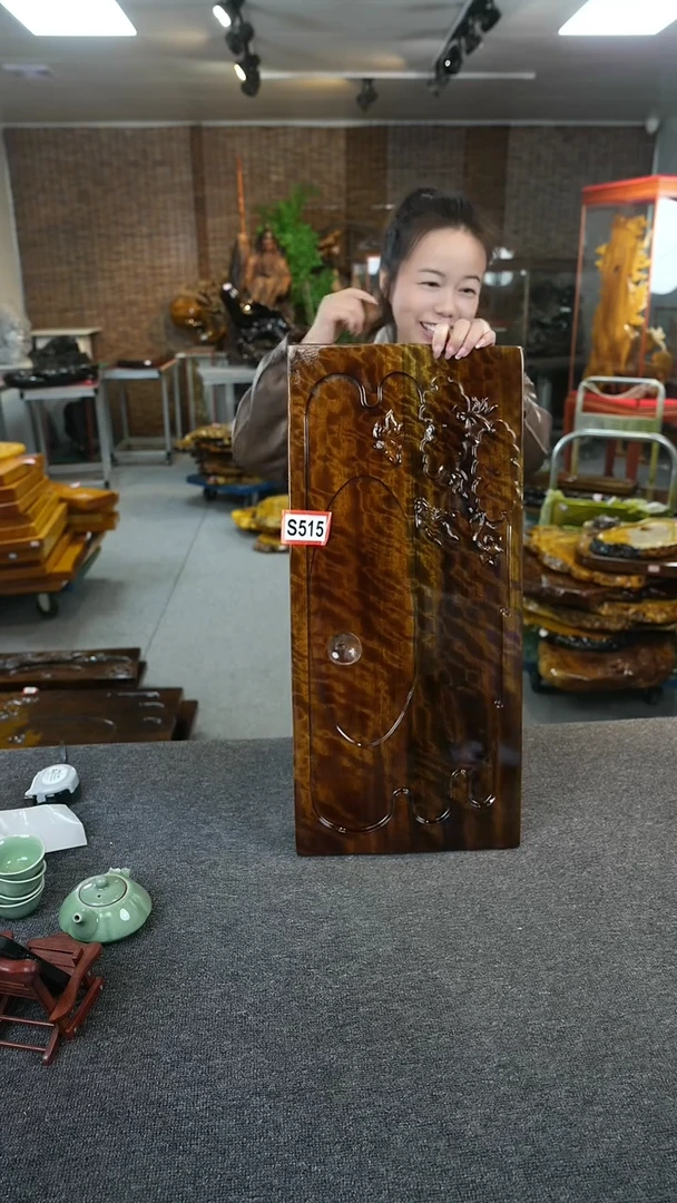 【闪购商品】大叶金丝楠茶盘尺寸62-28-4