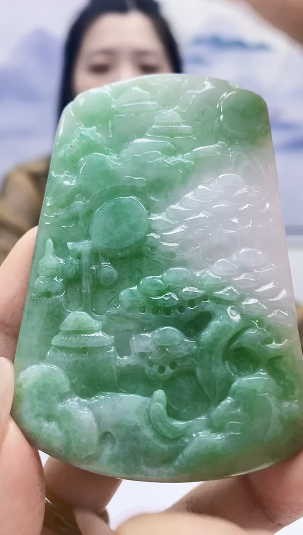 定制翡翠未镶嵌0405xx-毛货挂件49