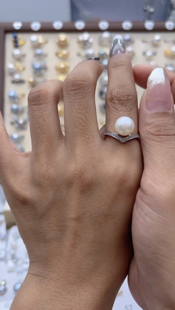 【闪购商品】淡水珍珠戒指合金121