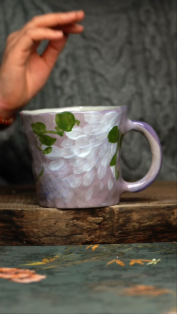 【闪购商品】杯釉下彩手工手绘同款陶器