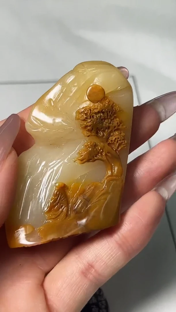 寿山石印石篆刻胡成森X50345明月松间照（10）