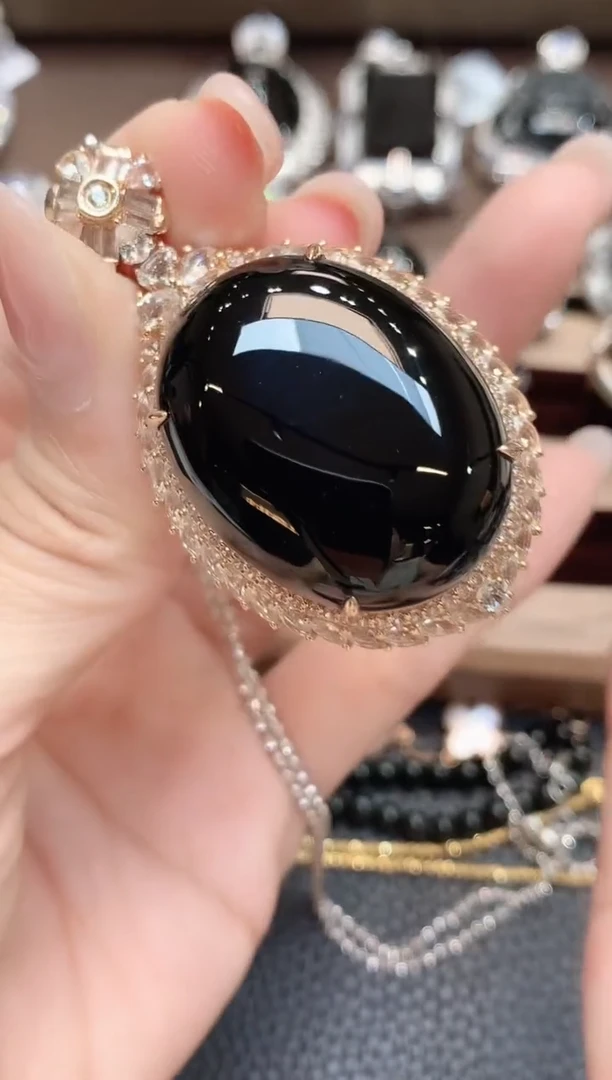 吊坠(不含链)18K金镶嵌翡翠G****?D53