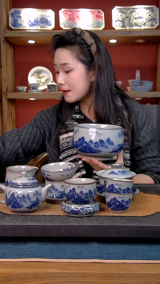 简装家用款9件套 老陶泥开片纹陶瓷茶具