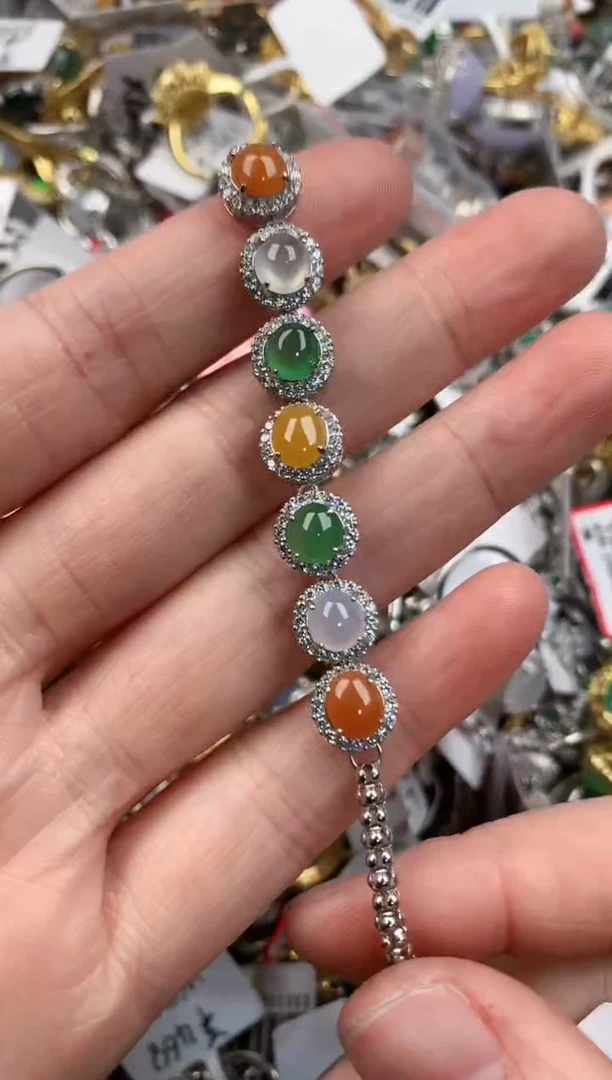 银S925镶嵌戒指翡翠999                   6