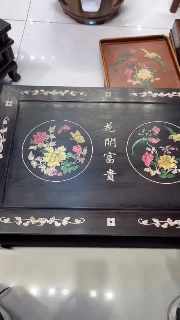 【闪购商品】木花开富贵炕桌 炕桌