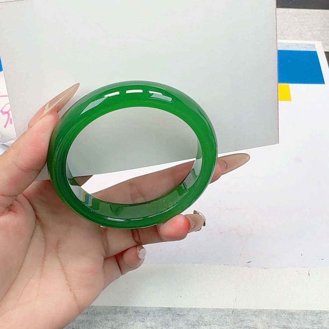 油绿色手镯61-62圈口