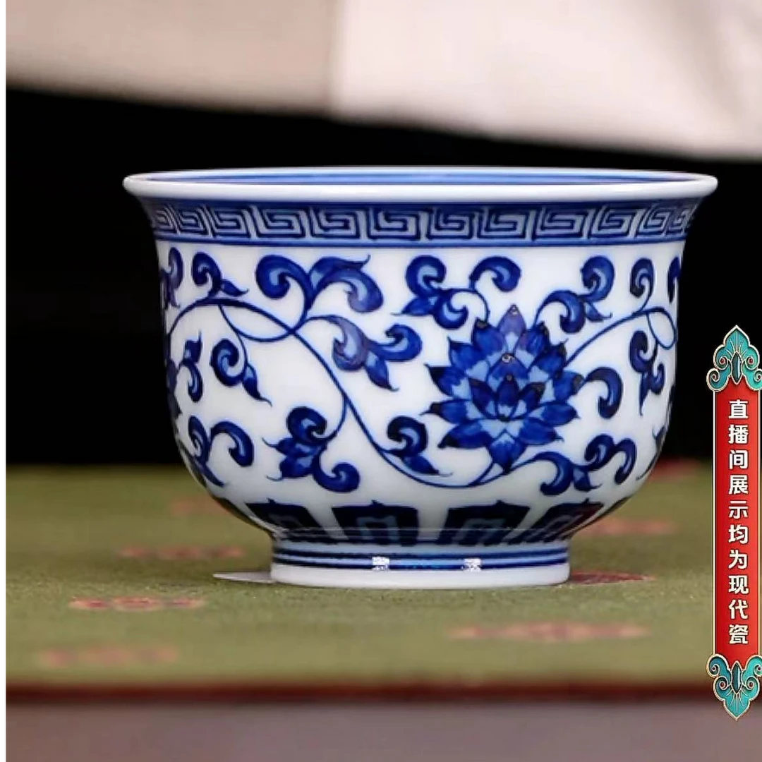 【小乔赏瓷】青尧金刚莲小杯xygy341