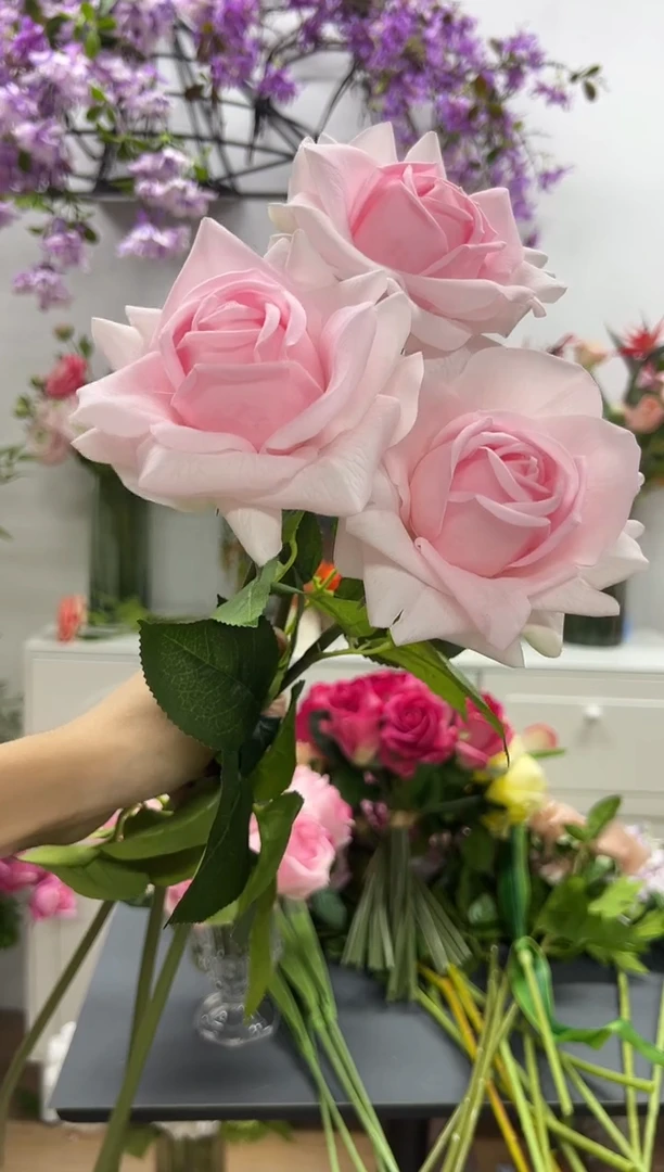 3枝浅粉手感保湿水晶
