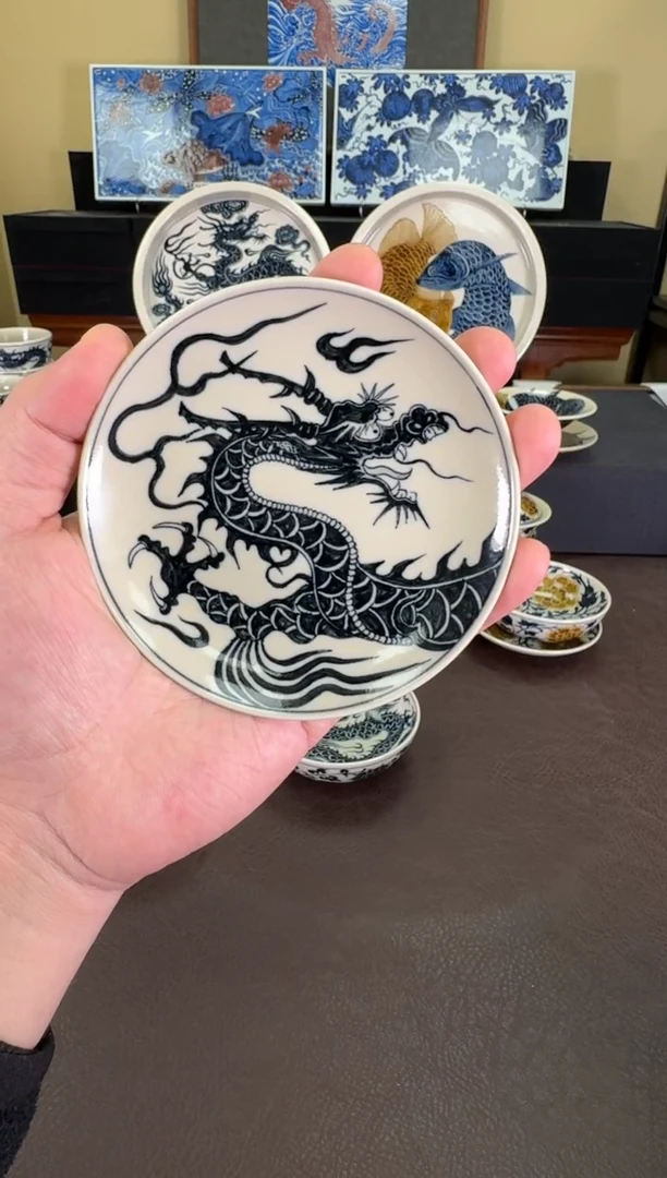 【闪购商品】【定制】青花二号釉1351金鳞盏