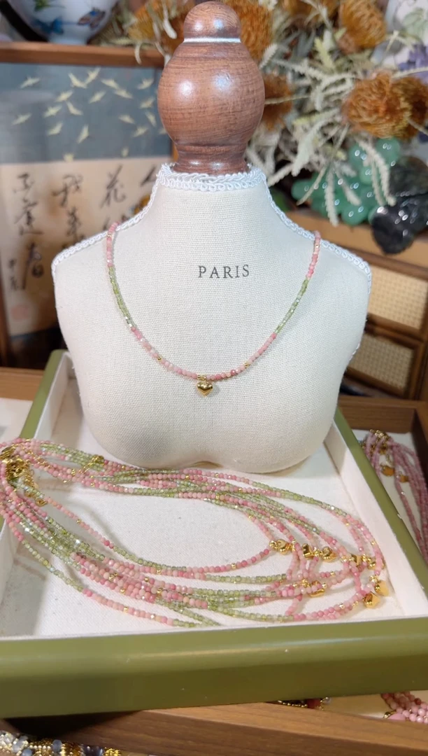 菱锰矿（红纹石）未镶嵌项链277