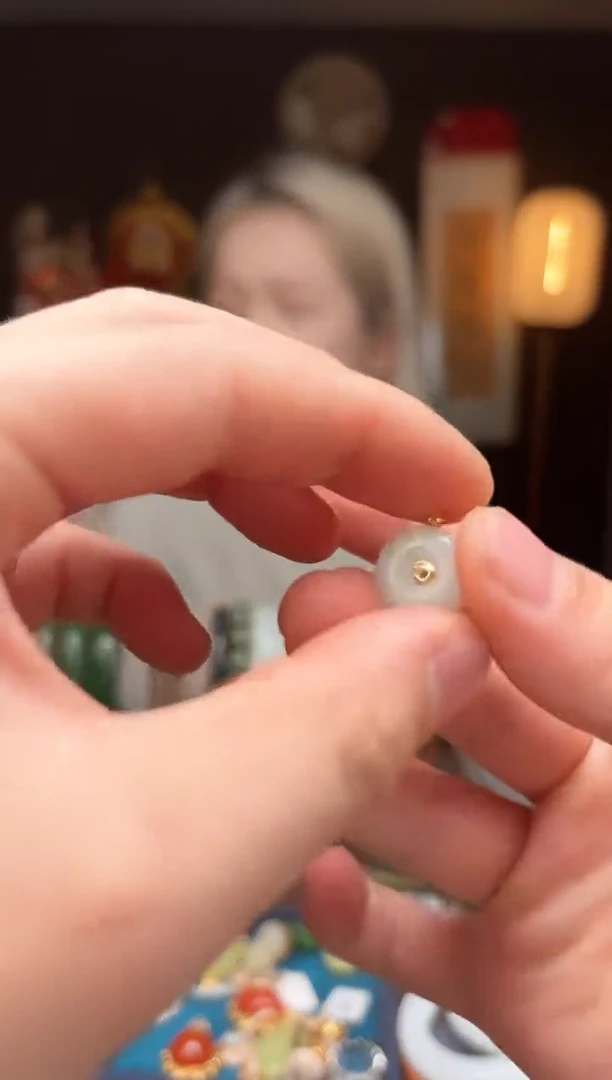 【闪购商品】和田玉AB245平安扣18K金镶嵌-