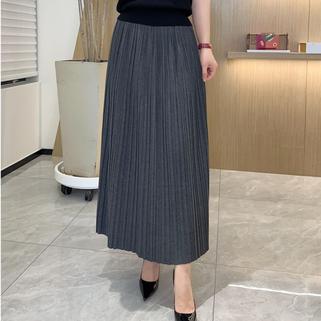 LVMU/吕木【冬日钟情】中高腰百褶半身裙秋冬新款#GT7982