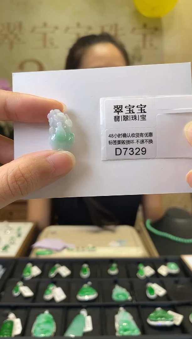 颈饰未镶嵌翡翠D7329 貔貅 含运营费