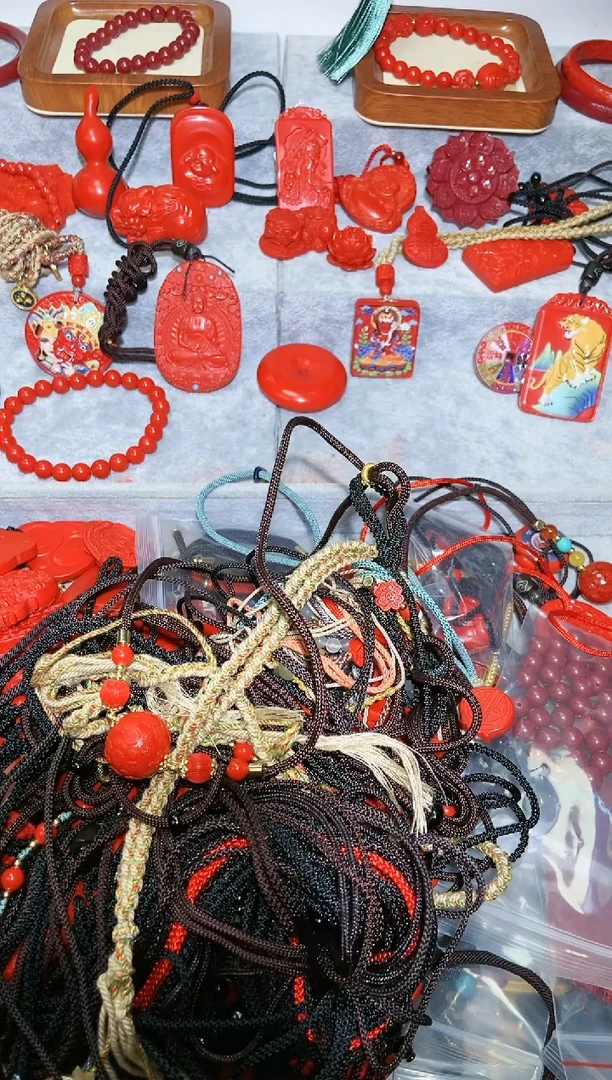 天然辰砂锁骨链水飞砂