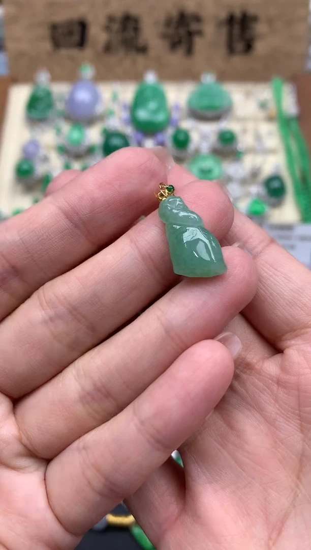 【闪购商品】翡翠颈饰18K金镶嵌92-中国好珍宝