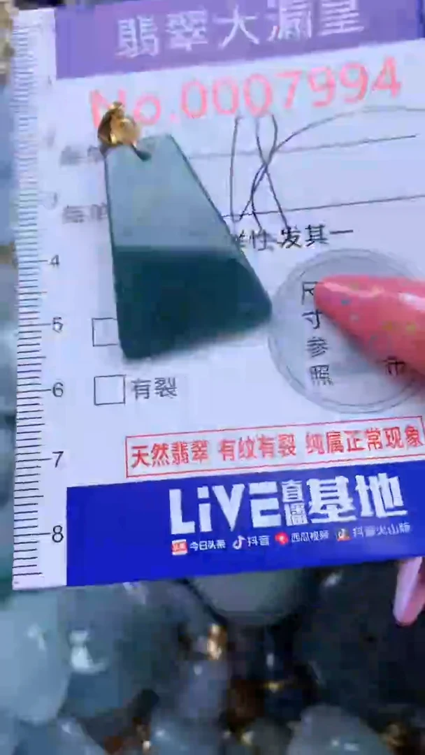 翡翠未镶嵌吊坠(不含链)7994