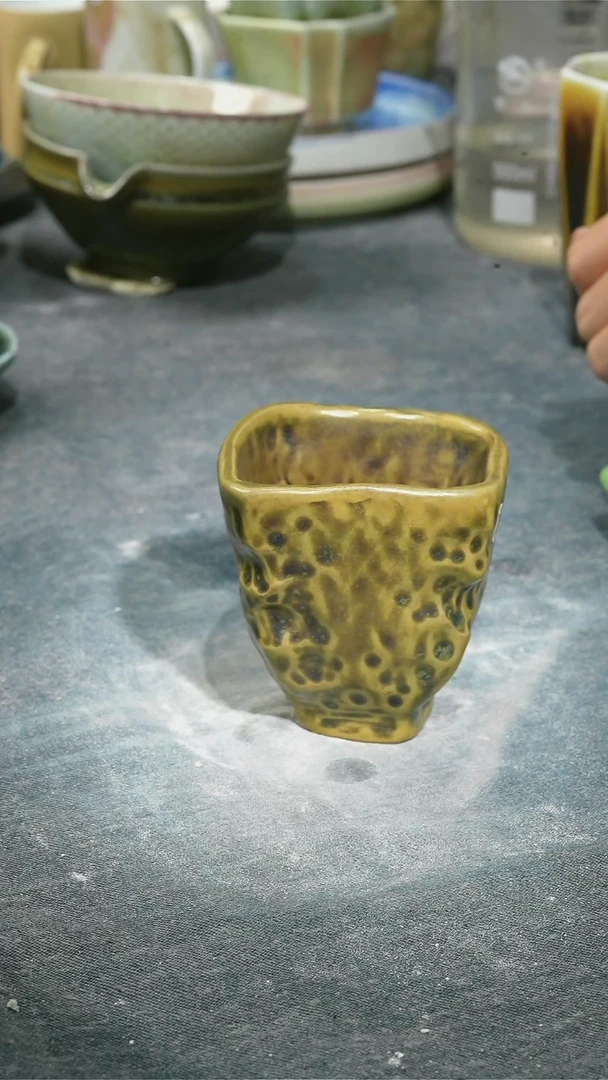 【闪购商品】碗浪鬼家釉绘柴烧杯